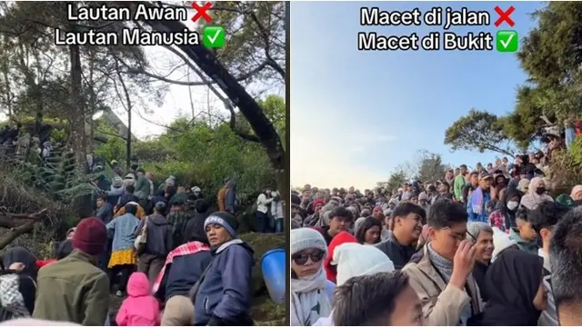 Bukit Sikunir di Dieng Penuh dengan Lautan Manusia, Niat Healing Justru Terjebak Mecet
