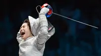 Karier atlet anggar Korsel, Kim Ji-Yeong sempat meredup setelah Olimpiade London 2012 lalu (ALBERTO PIZZOLI / AFP)