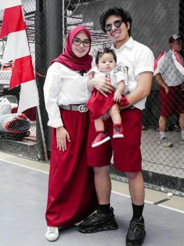 Atta Halilintar dan Aurel Hermansyah rayakan HUT Kemerdekaan RI ke-77 (Instagram/attahalilintar)