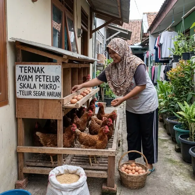 Ternak ayam petelur (Gemini AI)