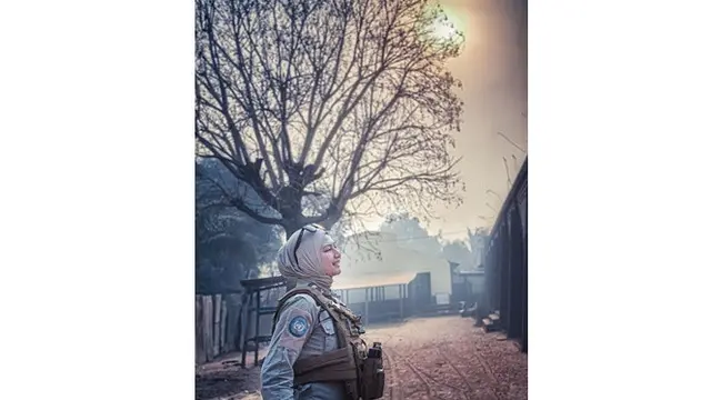 6 Pesona Briptu Hikma Nur Syafa, Polwan Cantik yang Kini Bertugas di Afrika