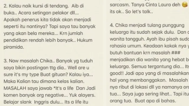 Deddy membenarkan tentang kisah Chika Jessica yang merupakan tulang punggung keluarga. Credit: via instagram.com/mastercorbuzier