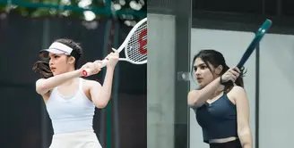 Davina Karamoy geluti olahraga tennis yang juga banyak diminati di kalangan selebriti [@davinaakaramoy]