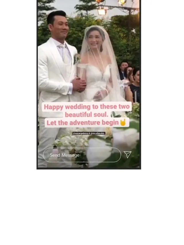 10 Potret Pernikahan Denny Sumargo dan Olivia Allan, Berkonsep Outdoor