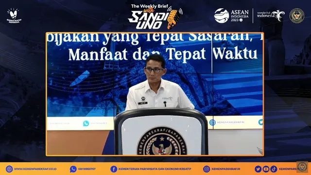 Menteri Pariwisata dan Ekonomi Kreatif atau Menparekraf Sandiaga Uno