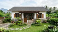 7 Desain Rumah Desa Konsep Natural Modern dengan Batu Alam: Harmonis dan Elegan