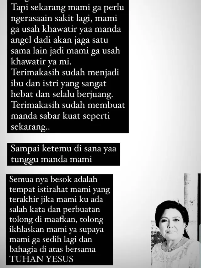 Pesan perpisahan Amanda Manopo. (Foto: Instagram @amandamanopo)