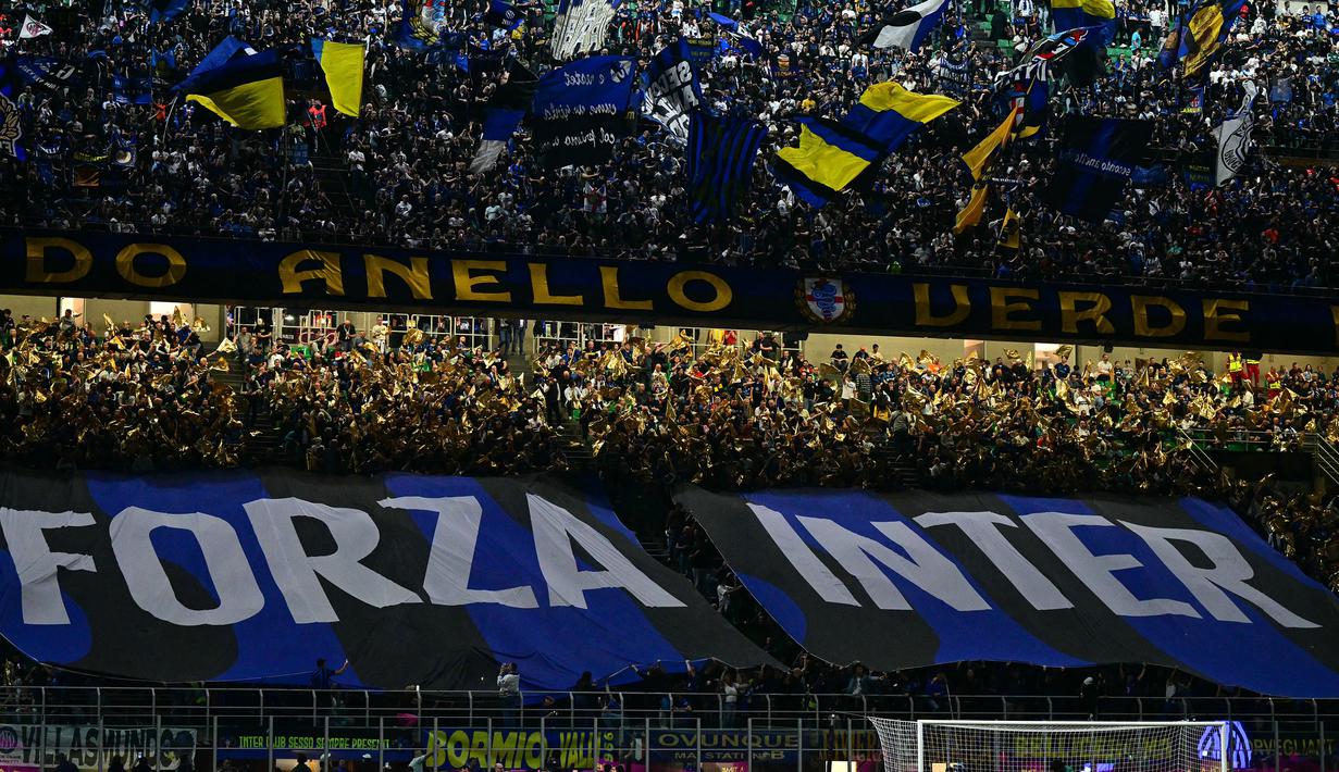 Hasil tersebut mengukuhkan Inter Milan sebagai pimpinan klasemen Liga Italia 2025/2026 dengan mengoleksi 72 poin. (AFP/Stefano Rellandini)