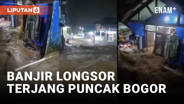 VIDEO: Warga Hanyut dan Jembatan Amblas Akibat Banjir Longsor di Puncak Bogor