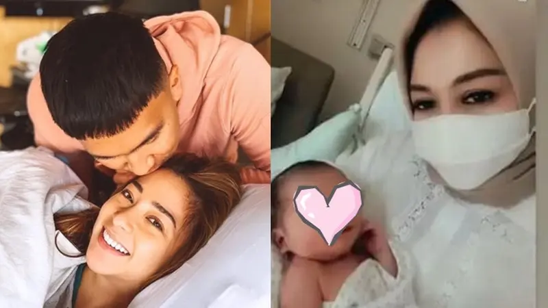 6 Momen Orang Tua Nikita Willy Gendong Baby Izz, Cucu Pertama