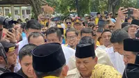 Calon presiden (Capres) nomor urut 2, Prabowo Subianto melakukan kampanye terbuka di Provinsi Banten, Minggu (3/12/2023). (Liputan6.com/Ady Anugrahadi)