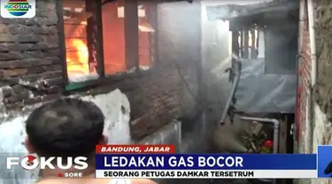 Menurut saksi, sumber api berasal dari ledakan tabung gas elpiji yang bocor.