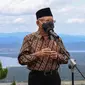 Wakil Presiden (Wapres) Ma'ruf Amin menyatakan perlu adanya sinergi pembangunan, baik dari sisi kesejahteraan dan keamanan di Papua. (Liputan6.com/Delvira Hutabarat)