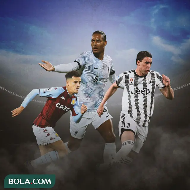 Ilustrasi - Philippe Coutinho, Virgil van Dijk, Dusan Vlahovic