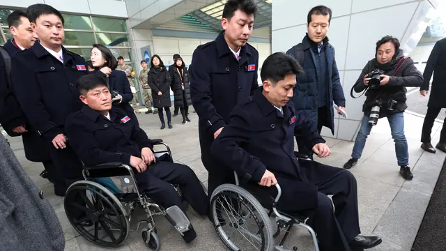 Atlet Paralimpiade Korea Utara Tiba di Korea Selatan