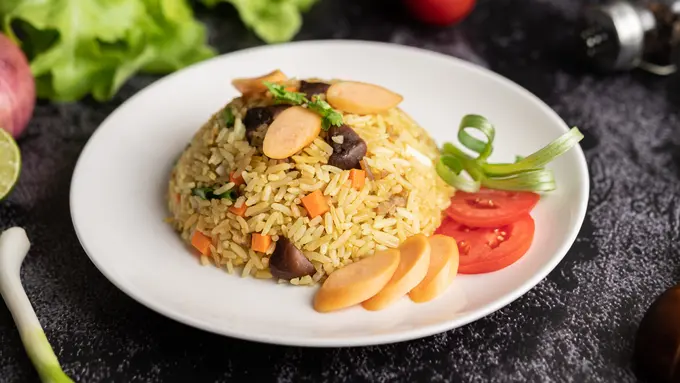 resep nasi goreng sosis jamur