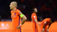 Arjen Robben gagal membawa Belanda berlaga di Piala Dunia 2018. (AFP/Emmanuel Dunand)