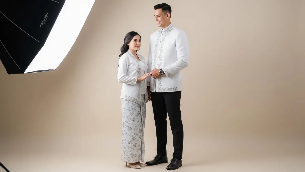 Inspirasi Kebaya Couple Modern untuk Lamaran dan Prewedding