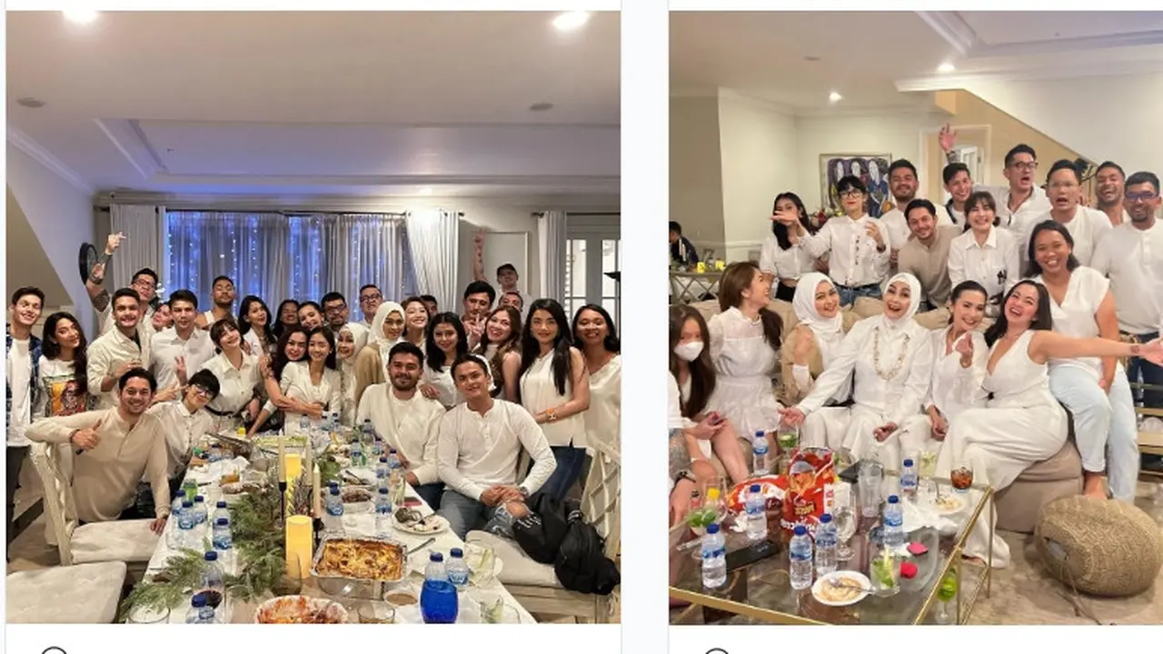 Bintang Takdir Cinta yang Kupilih dan Cinta Setelah Cinta nobar final Piala Dunia 2022 di rumah Jonathan Frizzy (Foto Instagram cutkeke_xavier)
