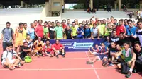 Wasit yang disiapkan untuk Torabika Soccer Championship menjalani tes teori dan fisik selama dua hari, Senin (18/4/2016) dan Selasa (19/4/2016), di Jakarta. (Bola.com/Gerry Anugrah Putra)