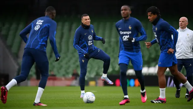 Sesi Latihan Prancis Jelang Hadapi Irlandia di Grup B Kualifikasi Euro 2024