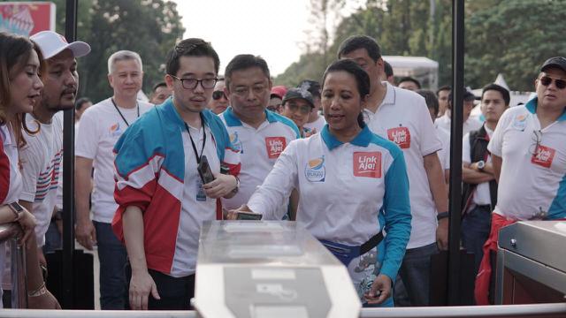 Menteri BUMN Rini Soemarno luncurkan LinkAja.