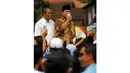Prabowo melakukan orasi di depan ratusan warga (Liputan6.com/ Johan Tallo)