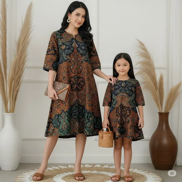 Tunik Batik Couple Mini Me Collection