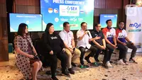 Empat negara ASEAN bakal berkiprah di SEA V League. Keempat peserta itu adalah Timnas Bola Voli Indonesia, Thailand, Filipina, dan Vietnam. (Bola.com/M Iqbal Ichsan)