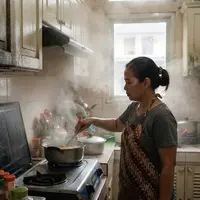 Kebiasaan yang Membuat Lemari Dapur Cepat Lembap (Foto: AI Generated)