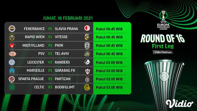 Link Live Streaming UEFA Conference League 2021/2022 Babak 16 Besar di Vidio Malam Ini