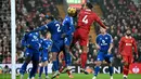 Menjamu Leicester City, The Reds tampil impresif dan meraih tiga poin penting. Tim racikan pelatih Arne Slot juga tampil tangguh dan membekuk tim tamu Leicester City dengan skor 3-1. (Paul ELLIS/AFP)