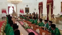 Pertemuan Presiden Jokowi dan GP Ansor, Jumat (11/1/2019). (Liputan6.com/Lizsa Egeham)