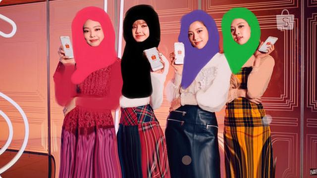 6 Editan Foto Blackpink Tampil Solehah Ini Kocak, Netizen: Bak Ibu-Ibu Pengajian