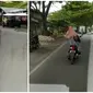 Viral Cara Duduk Wanita saat Dibonceng Naik Motor Ini Nyeleneh. (Sumber: TikTok/ @chillyandra)