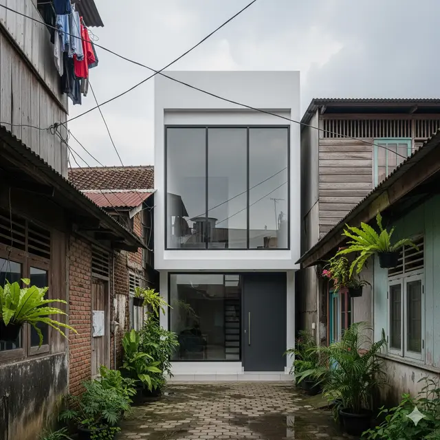 Desain Rumah Sempit Ukuran 4x6 tapi Tetap Estetik. Gemini