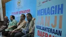 Suasana diskusi ekonomi politik di Jakarta, Minggu (24/5/2015). Diskusi tersebut mengangkat tema Menagih Janji Kesejahteraan Daerah. (Liputan6.com/Herman Zakharia)