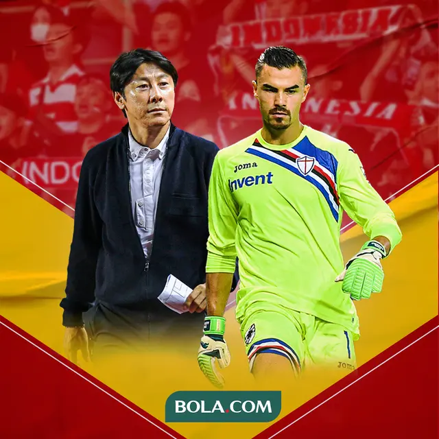Ilustrasi - Shin Tae-yong dan Emil Audero