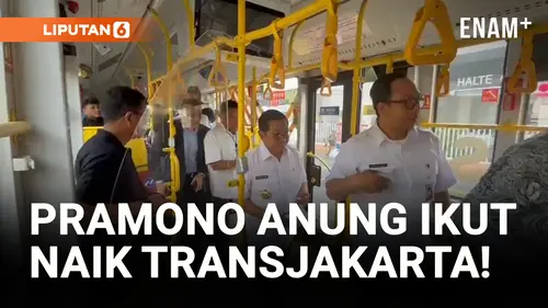 VIDEO: Pramono Anung Berangkat Naik Transjakarta ke Matraman