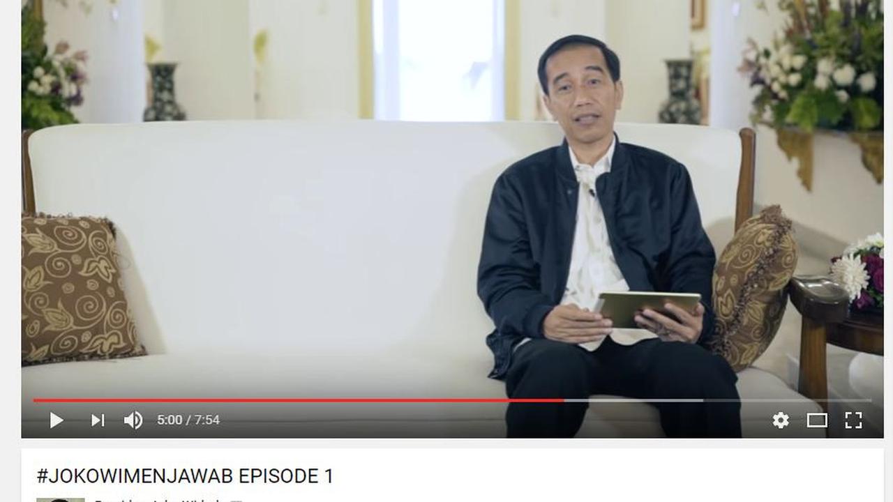 Presiden Jokowi menjawab pertanyaan bocah 13 tahun tentang minimnya lagu anak-anak. Jokowi menjawab lewat video di akun pribadi Youtube. (Foto: Youtube Presiden Joko Widodo)