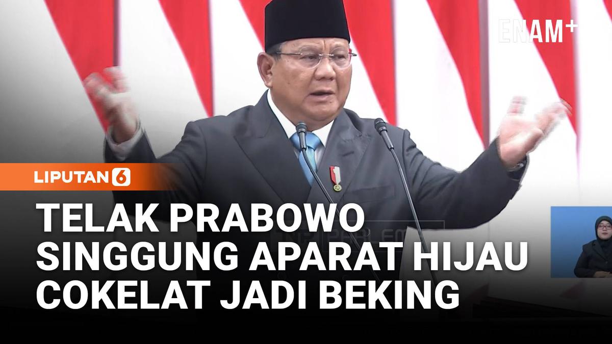 Telak Prabowo Singgung Aparat Cokelat &amp; Hijau Jadi Beking saat Pidato di DPR