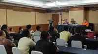 Sosialisasi bahaya narkoba dan Pilkada oleh Polda Riau kepada pengelola serta karyawan hotel di Pekanbaru. (Liputan6.com/M Syukur)