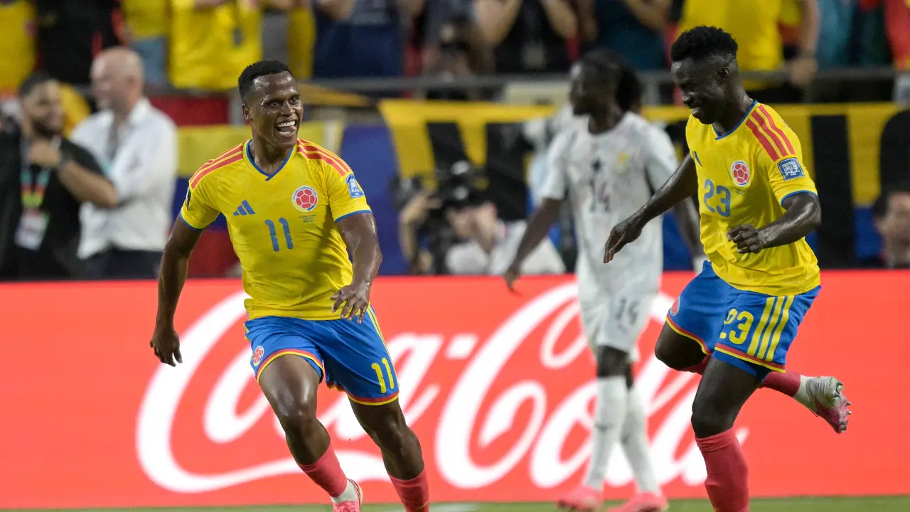 Perayaan gol Kolombia saat melawan Ghana di 32 besar Piala Dunia 2026