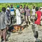 Anggota Polri berkurban untuk pengungsi di Sudan Selatan. (Istimewa)