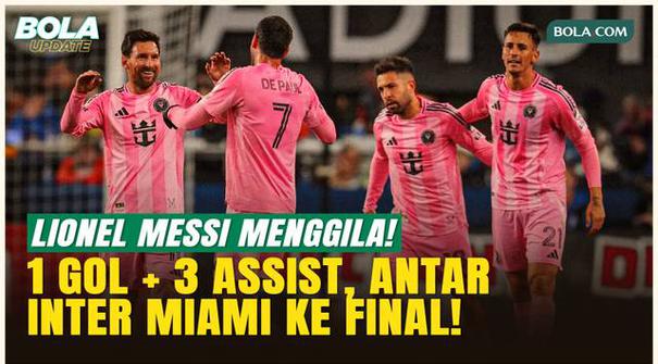 Lionel Messi tampil fenomenal dengan 1 gol dan 3 assist saat Inter Miami menggulung Cincinnati 4-0 di semifinal Wilayah Timur MLS Playoff. Mascherano memuji kepemimpinan Messi yang membuat seluruh tim termotivasi. Miami kini melaju ke final konferens...
