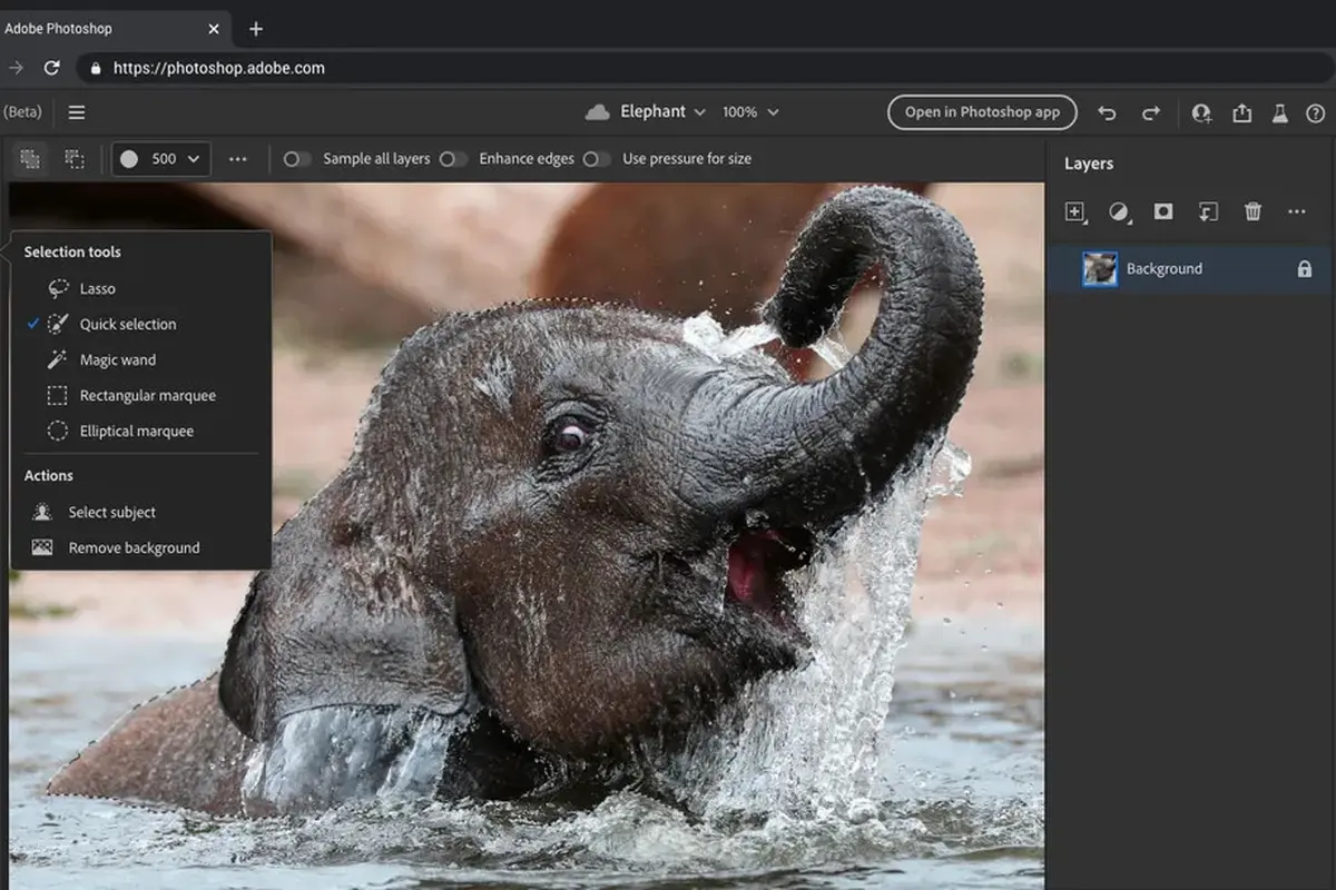 Photoshop versi web
