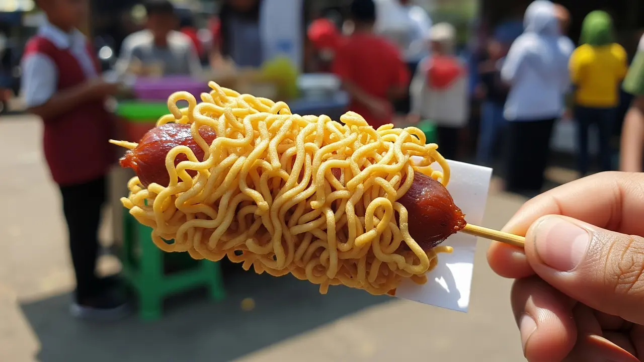Cara Membuat Mie Gulung Sosis Crispy
