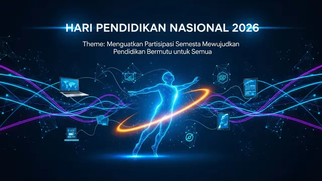 13 Contoh Banner dan Background Hardiknas, Desain Menarik Penuh Semangat