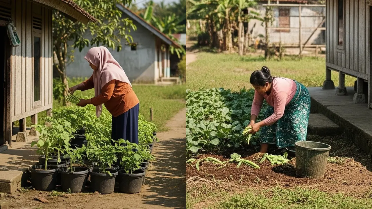 Perbedaan Hasil Sayur di Pot dan di Lahan Tanah