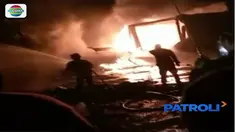 Sebuah rumah kontrakan yang dijadikan gudang BBM ilegal meledak di Jati Agung, Lampung Selatan.